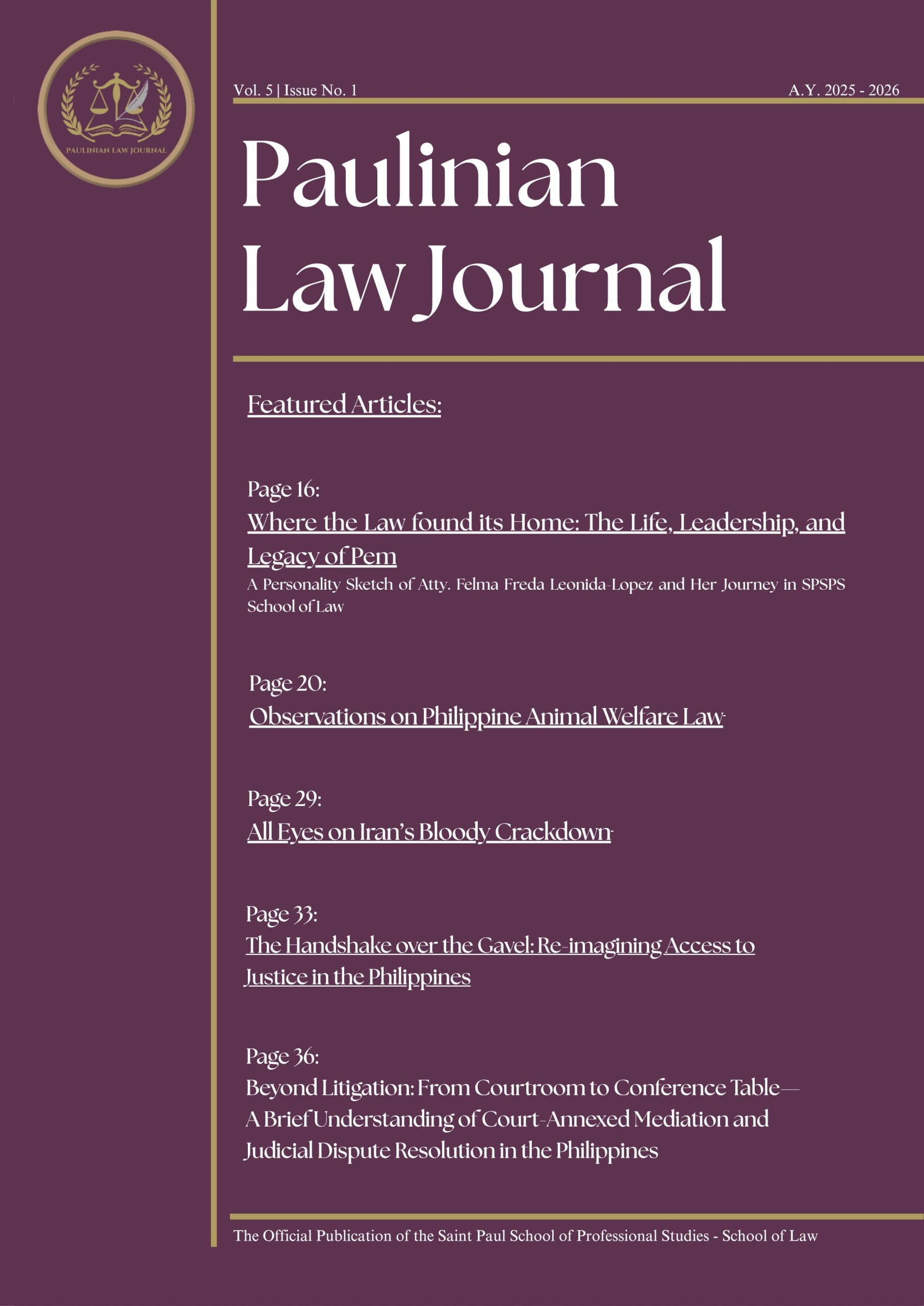 Volume 5, Issue 1